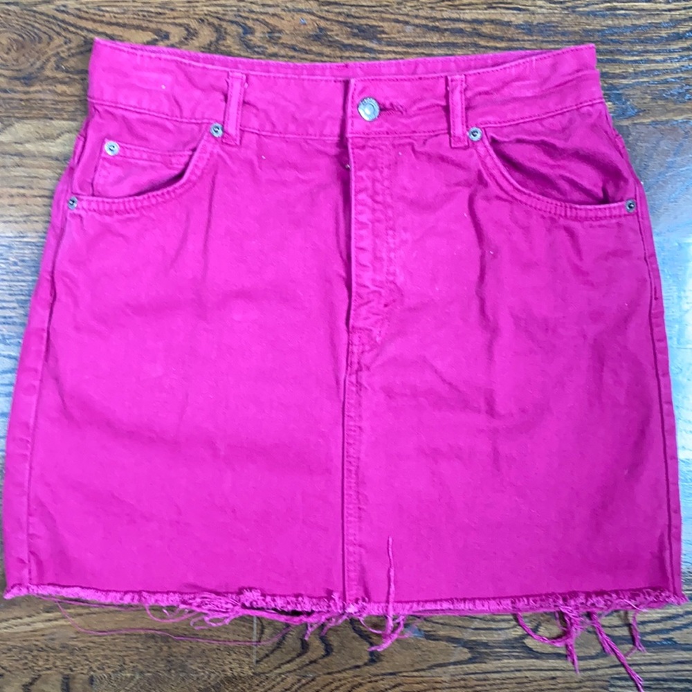Topshop Moto Mini Jean Skirt Size 6